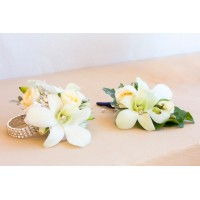 White Roses and Orchids. 